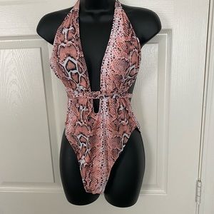 Multi tie one piece swimsuit